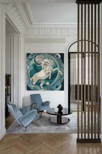 Картина Хранитель севера Интерьерная, ручная работа, на заказ