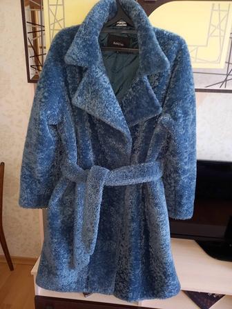 Зимнее пальто из экомеха