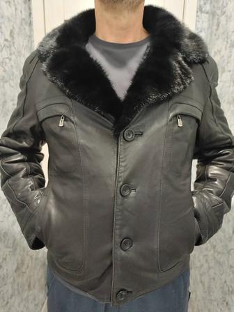 Продам кожаная дубленка Турция
