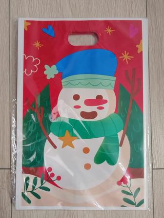 Шоперы новогодние подарочные пакеты