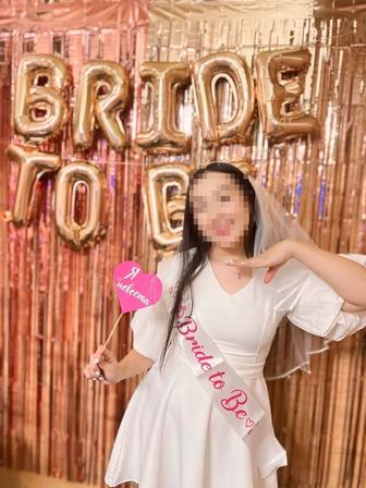 Платье белое мини