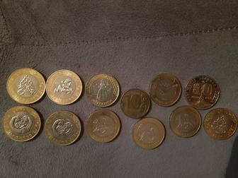 Коллекция памятных монет Казахстана и России 12 штук