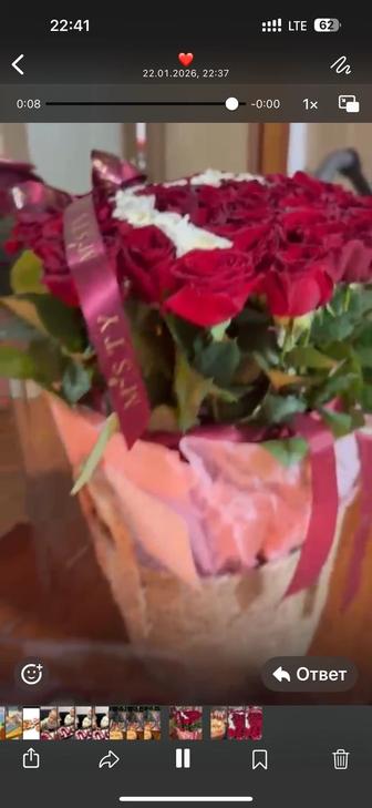 Букет корзина розы