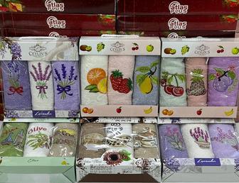 Полотенца на новый год 3в1 100%хлопок производство Турция