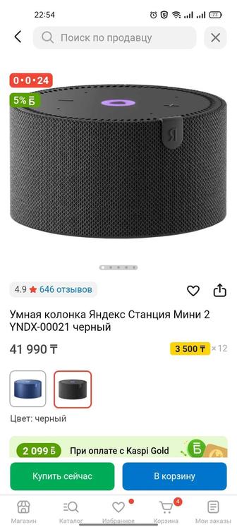 Умная колонка яндекс станция мини 2