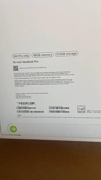 MacBook Pro 16 2024 M4 Pro 48gb 512gb