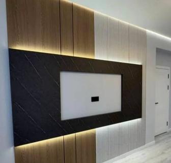 Установка бамбуковых панелей