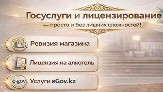 Лицензия на алкоголь, услуги енбек кз