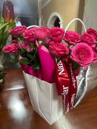 Цветы букет розы