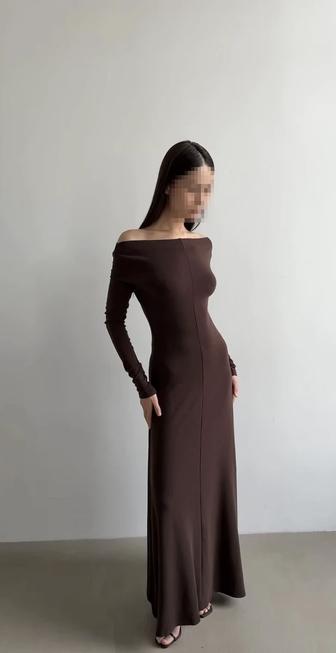 Платье Nora коричневое