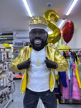 50 цент, аниматор, ростовая кукла, костюм