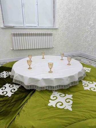 Аренда круглый жер стол, корпе, дастархан, скатерть