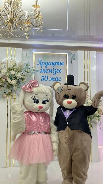 Ростовой Мишка и Зайка на праздник. Аниматоры для детей и взрослых