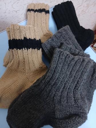 Носки зимние вязанные муж. И жен .