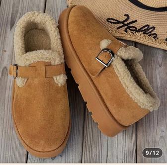 Женские угги туфли мулы теплые на меху