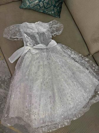 Платье снежинка 7-9лет