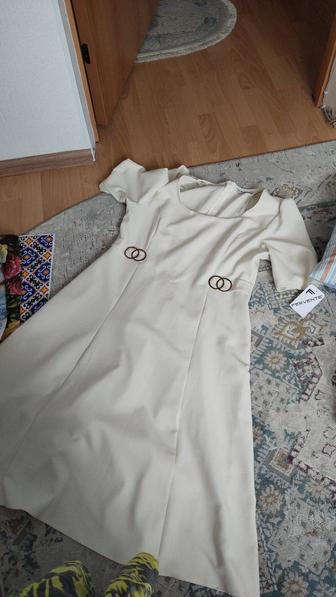 Платье турецкое белое размер 48-50