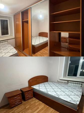 Продаю шкаф купе, кровать с ортопедическим матрасом и две тумбочки