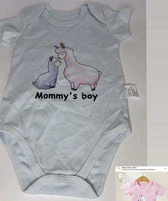 Боди голубое Mommy boy 56-62р новое