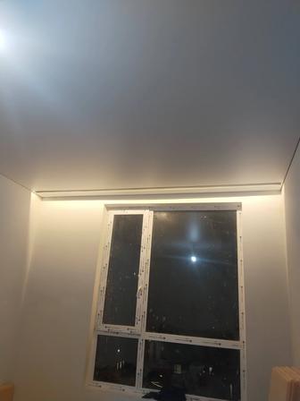 Натяжной потолок, и отделочные работы