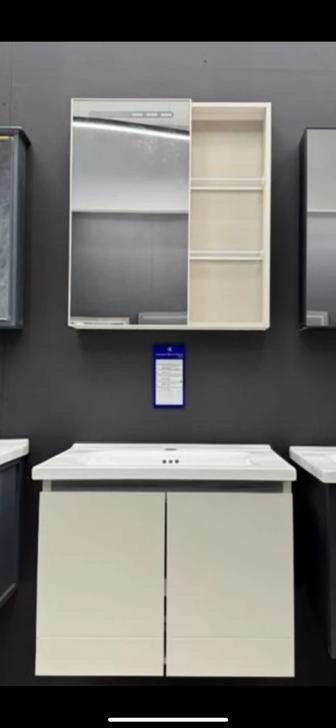 Тумба с раковиной и зеркалом