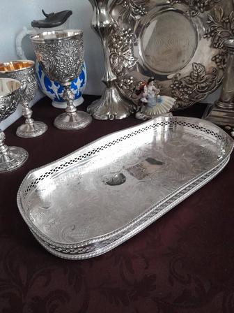 Поднос Шеффилд Серебрение винтаж