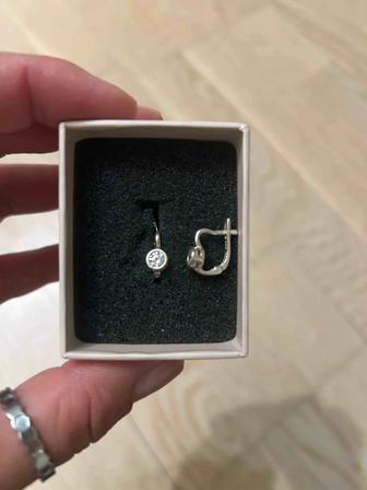 Сережки детские серебро