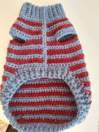 Название Стильный пёсик Описание уютная вязаная жилетка