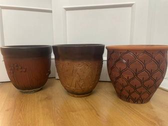 Горшки цветочные из глины