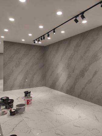 Декоративная штукатурка.Шелк.Венецианка под мрамор.Бетон.Зара.Травертин.