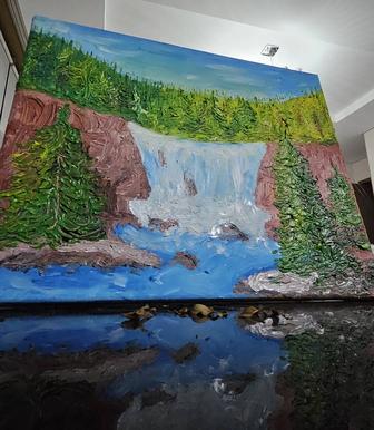 картина водопад удачи