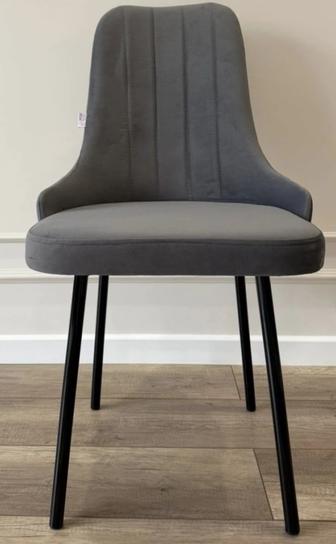 Стильные велюровые стулья серые 4 шт, почти новые!!!