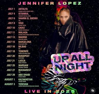 Продам билет/ваучер на JLO в Астане