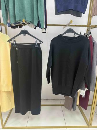 Трикотажные двойки с юбкой