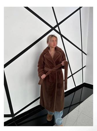 ЭКО шуба коричневая