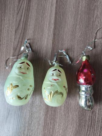 Советские елочные игрушки 3штуки