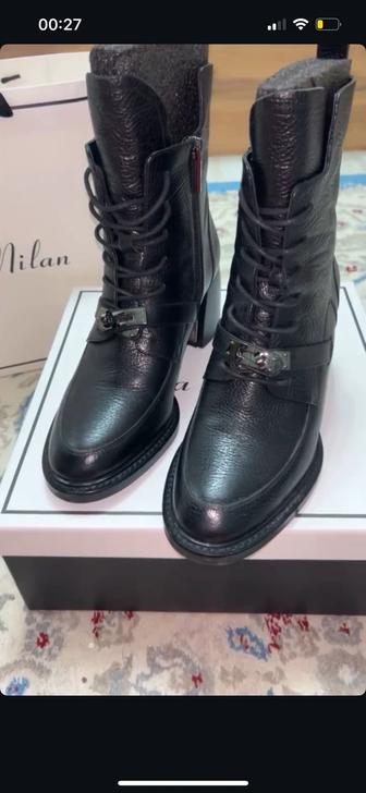 Ботинки осень сара милан кожа