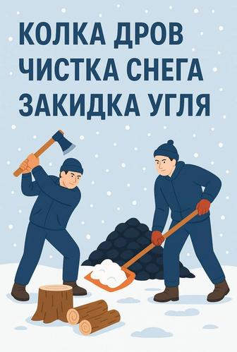 Уголь закидать, снег почистить, поколоть дрова в Устькаменогорске