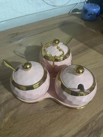 Набор баночек (сахар/соль/кофе)