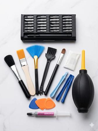 Набор для чистки и обслуживания ноутбуков 12-в-1 С термопастой