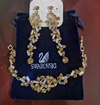 Серьги и браслет Swarovski