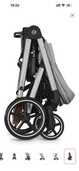 Коляска прогулочная Cybex Cybex Balios S Lux SLV Stone Grey, светло-серый