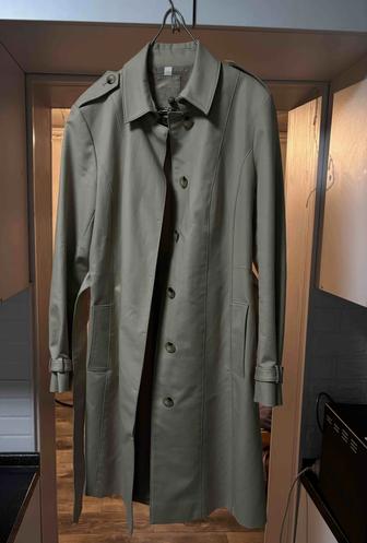 Бежевый тренч - миди Massimo Dutti