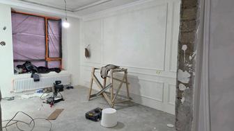 Покраска, левкас. Под маяк, под правило.