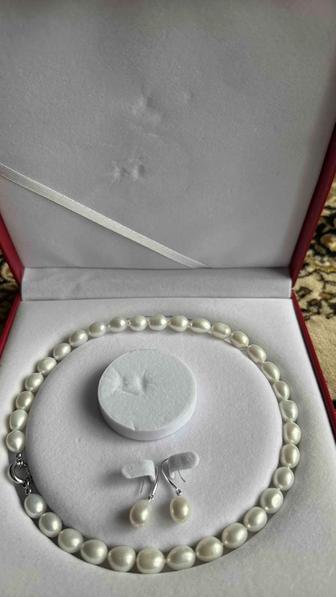 Натуральное жемчужное ожерелье