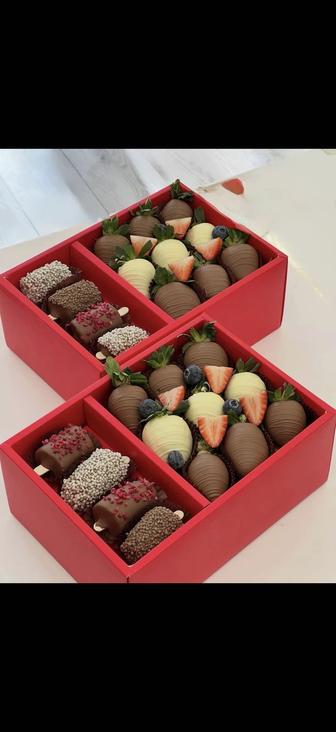 Клубника в шоколаде букет/ букет из клубники /клубничный букет