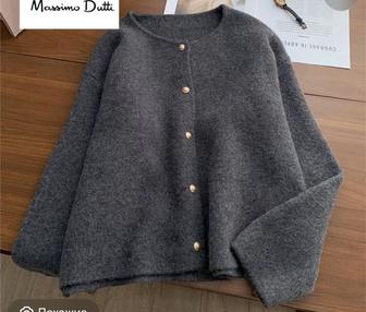 Кардиган женский мягкий, серый / бежевый, отличное качество