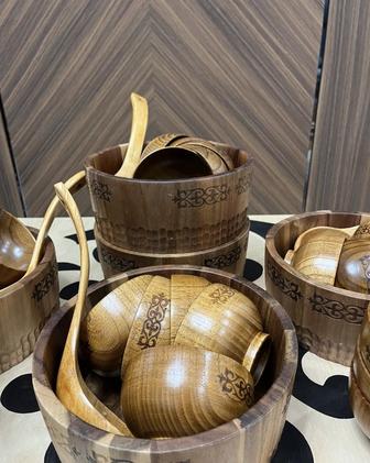 набор посуда этно стиль 6 адамга арналган