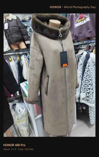 Новый женская дубленка двухсторонная