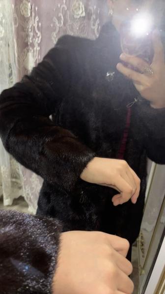 Шуба коричневый из чистой норки